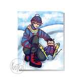 Skiing Mocha and Teru